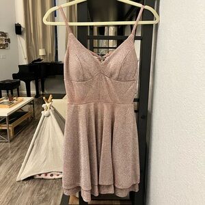 Sparkly soft pink dress